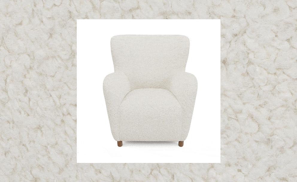 If you can’t get enough of the curly-threads look, this ultra-plush fabric option is for you.
