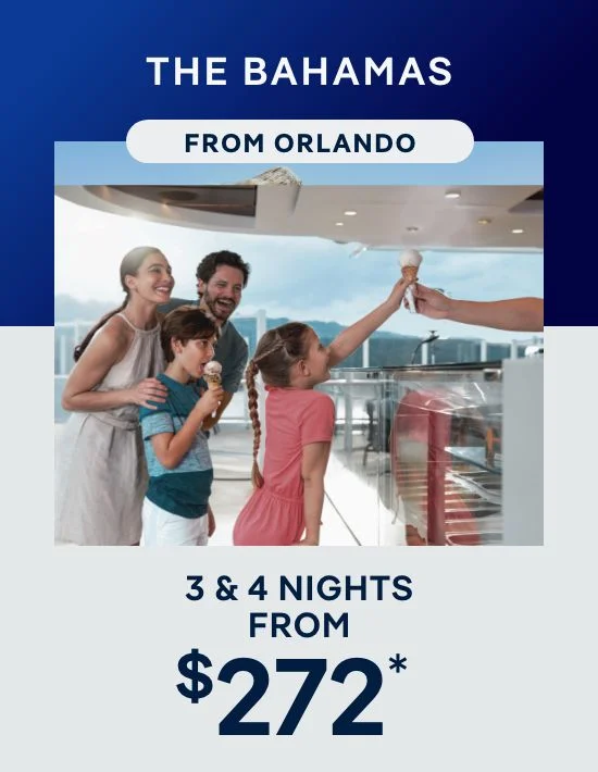 The Bahamas From Orlando (Port Canaveral) – 3 & 4 Nights – Click to View Cruises & Book Now