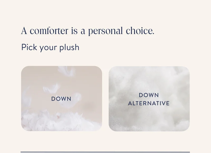A comforter is a personal choice