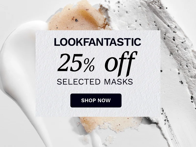 Receive 25 percent off selected masks