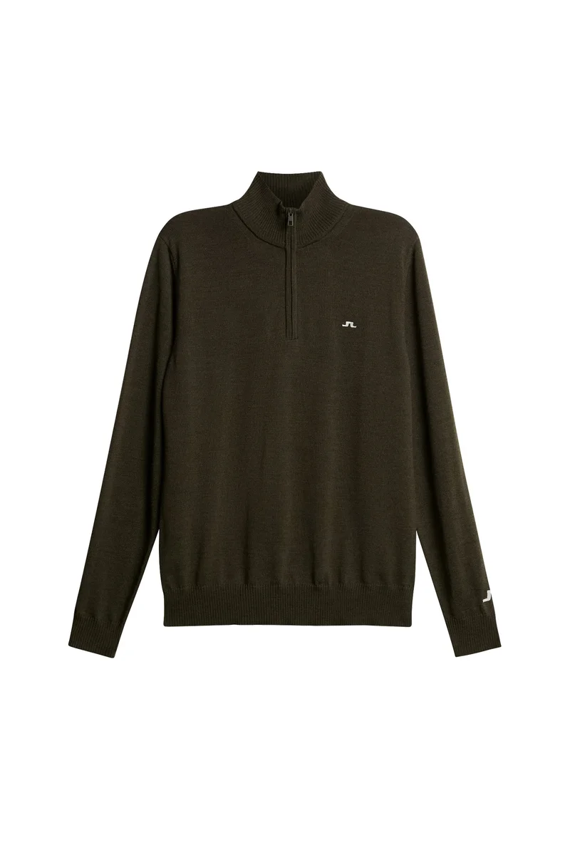 Image of Kian Zipped Sweater / Forest Green