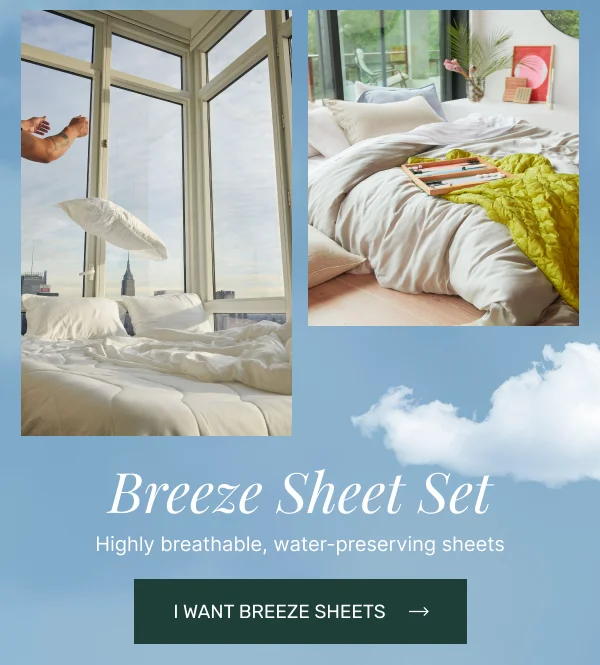 Breeze Sheet Set • Highly breathable, water-preserving sheets  • I Want Breeze Sheets