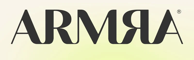 ARMRA logo in bold black stylized letters on a light cream background.