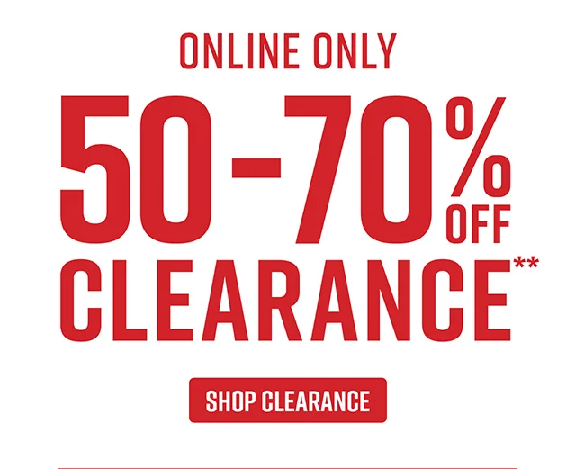 Online Only 50-70% Off Clearance Shop Clearance