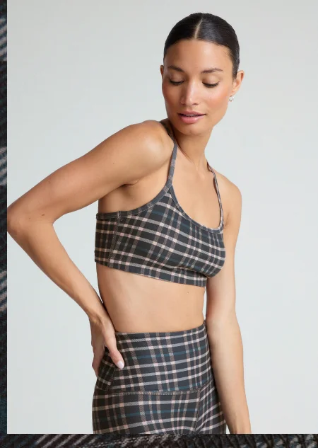 Preppy Plaid SoftMark Slim Racerback Bra