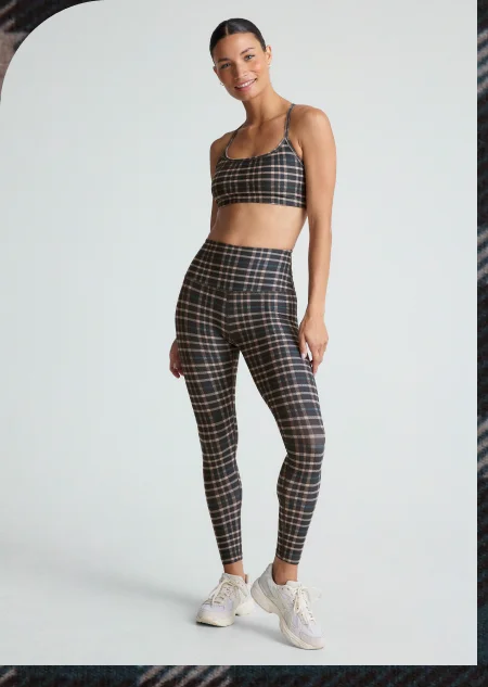 Preppy Plaid SoftMark High Waisted Midi Legging