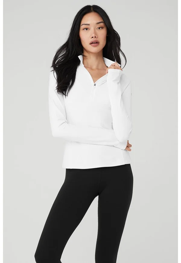 Alosoft 1/2 Zip Rapid Pullover - White - White / S