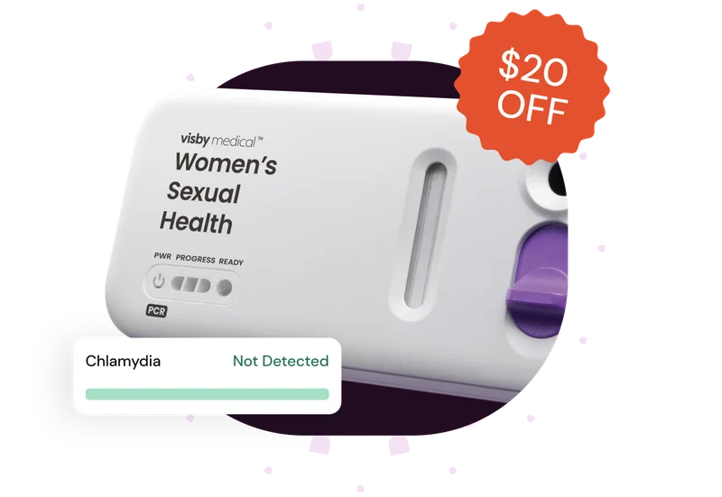 $20 OFF Visby Rapid PCR At-Home Female STD Test