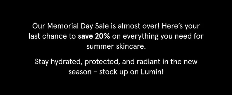 Get 20% Off for Memorial Day!
