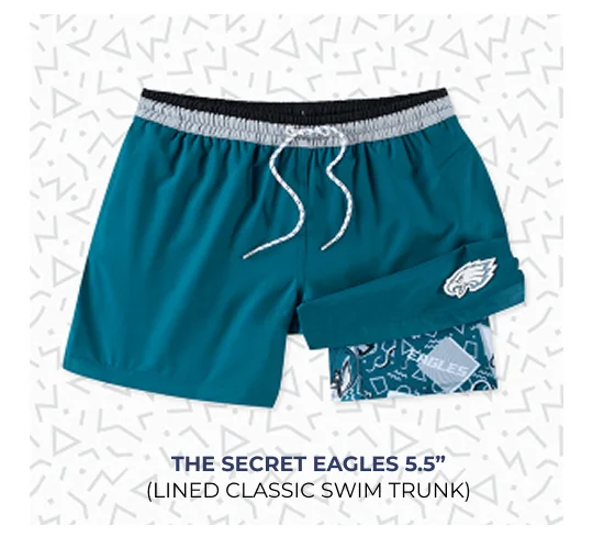 Lined Classic Swim Trunk: The Secret Eagles 5.5"