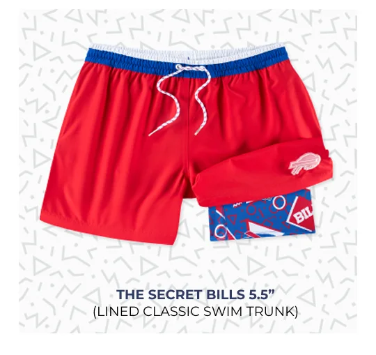 Lined Classic Swim Trunk: The Secret Bills 5.5"