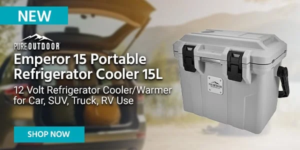 Pure Outdoor by Monoprice Emperor 15 Portable Refrigerator 15L with Car Plug Adapter