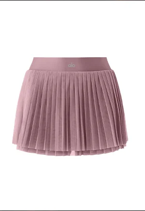 Mesh Baseline Tennis Skirt in Smoky Quartz