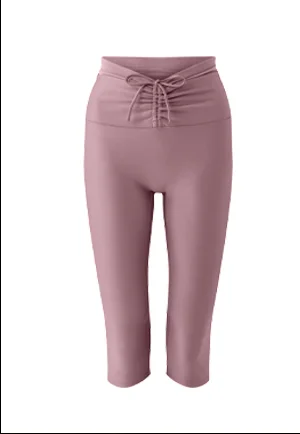 Airlift Mesh High Waist Divine Capri in Smoky Quartz