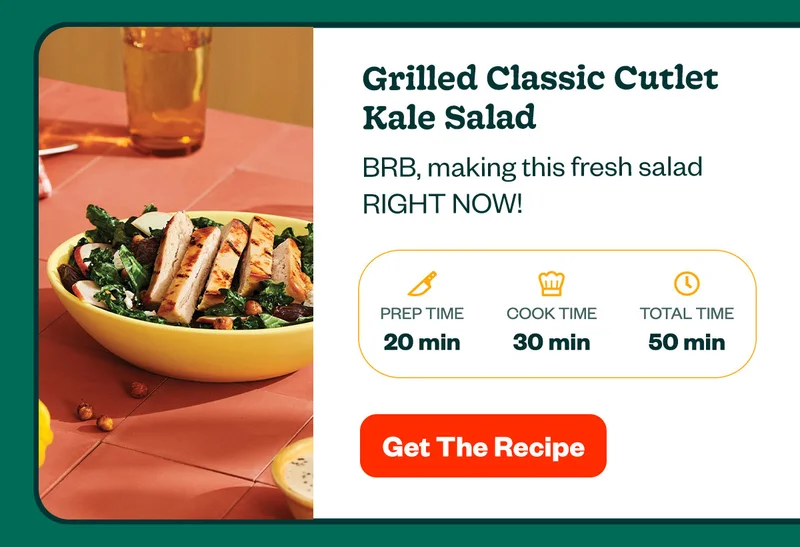 Grilled Classic Cutlet Kale Salad