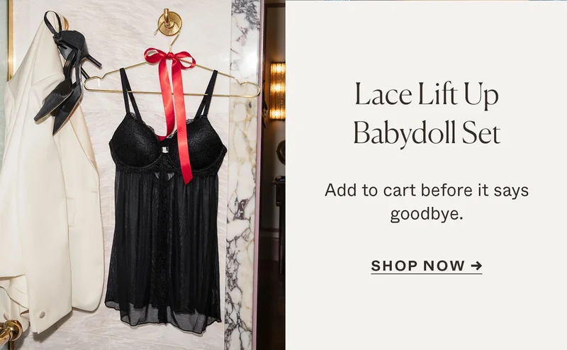 Lace Lift Up Babydoll Set