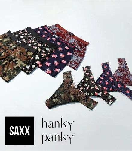 Win 2x $250 gift cards with SAXX x Hanky Panky.