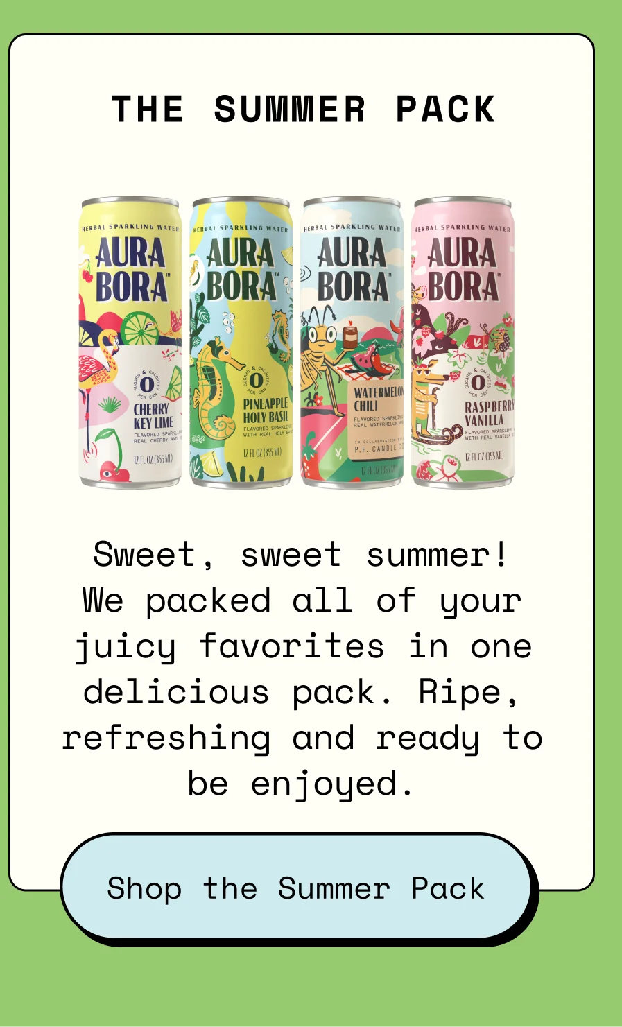 aura bora summer pack