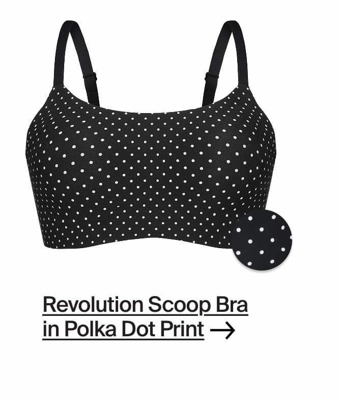Revolution Scoop Bra in Polka Dot Print ->