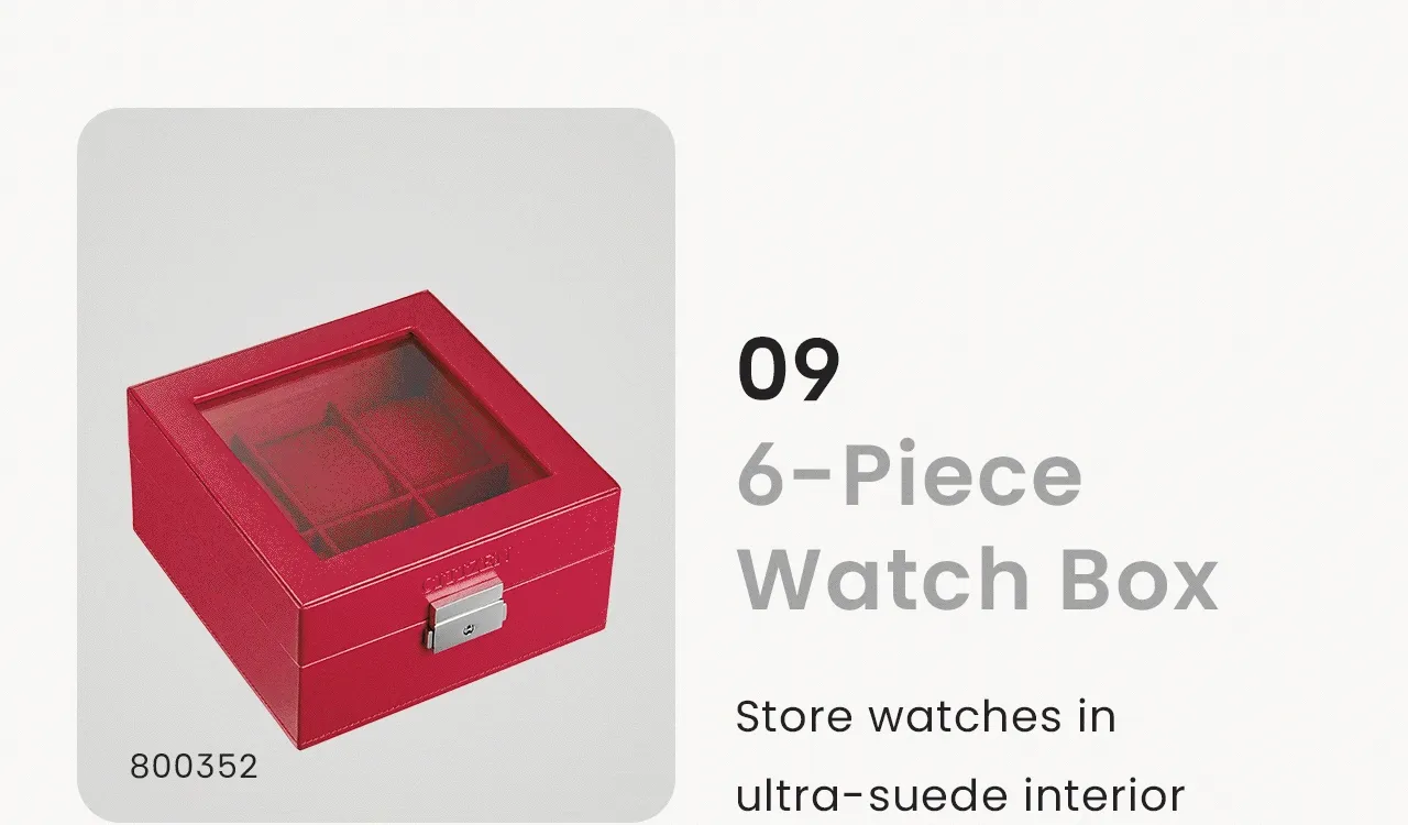 096-Piece Watch Box:  Store watches in ultra-suede interior - 800352