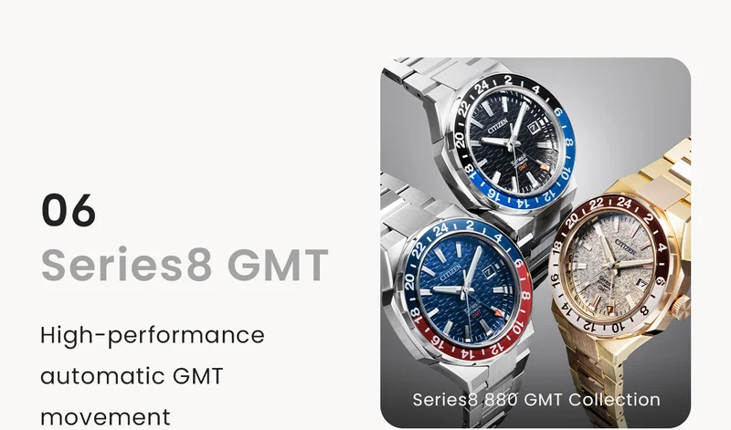 06Series8 GMT: High-performance automatic GMT movement