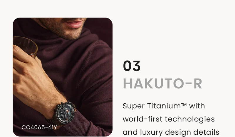 03HAKUTO-R: Super Titanium™ with world-first technologies and luxury design details