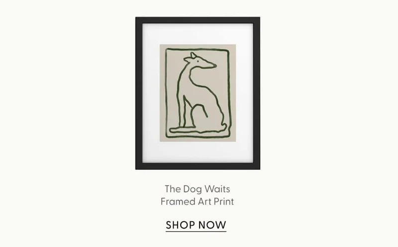 The Dog Waits Framed Art Print