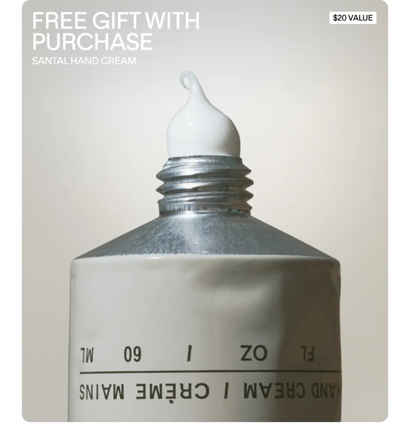 FREE SANTAL HAND CREAM WITH PURCHASE OF $75+