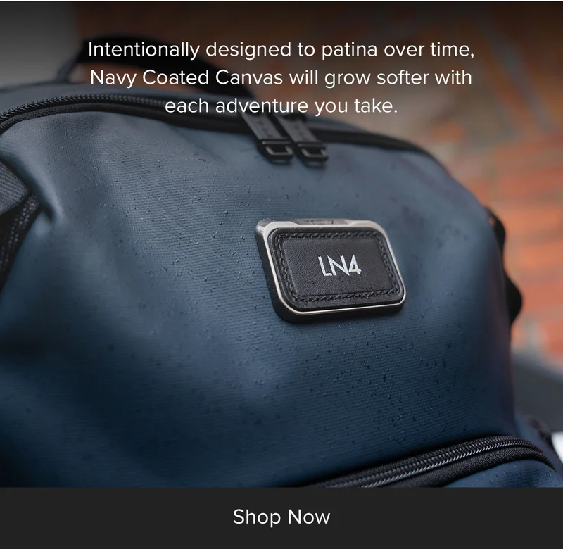 Shop Navy Coated Canvas