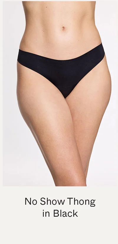 No Show Thong in Black
