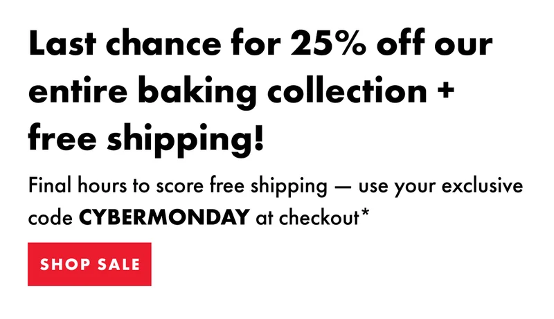 25% off all cooking and baking products