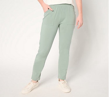 AnyBody Tall Cozy Knit and Rib Mixed AnkleAnkle Pants