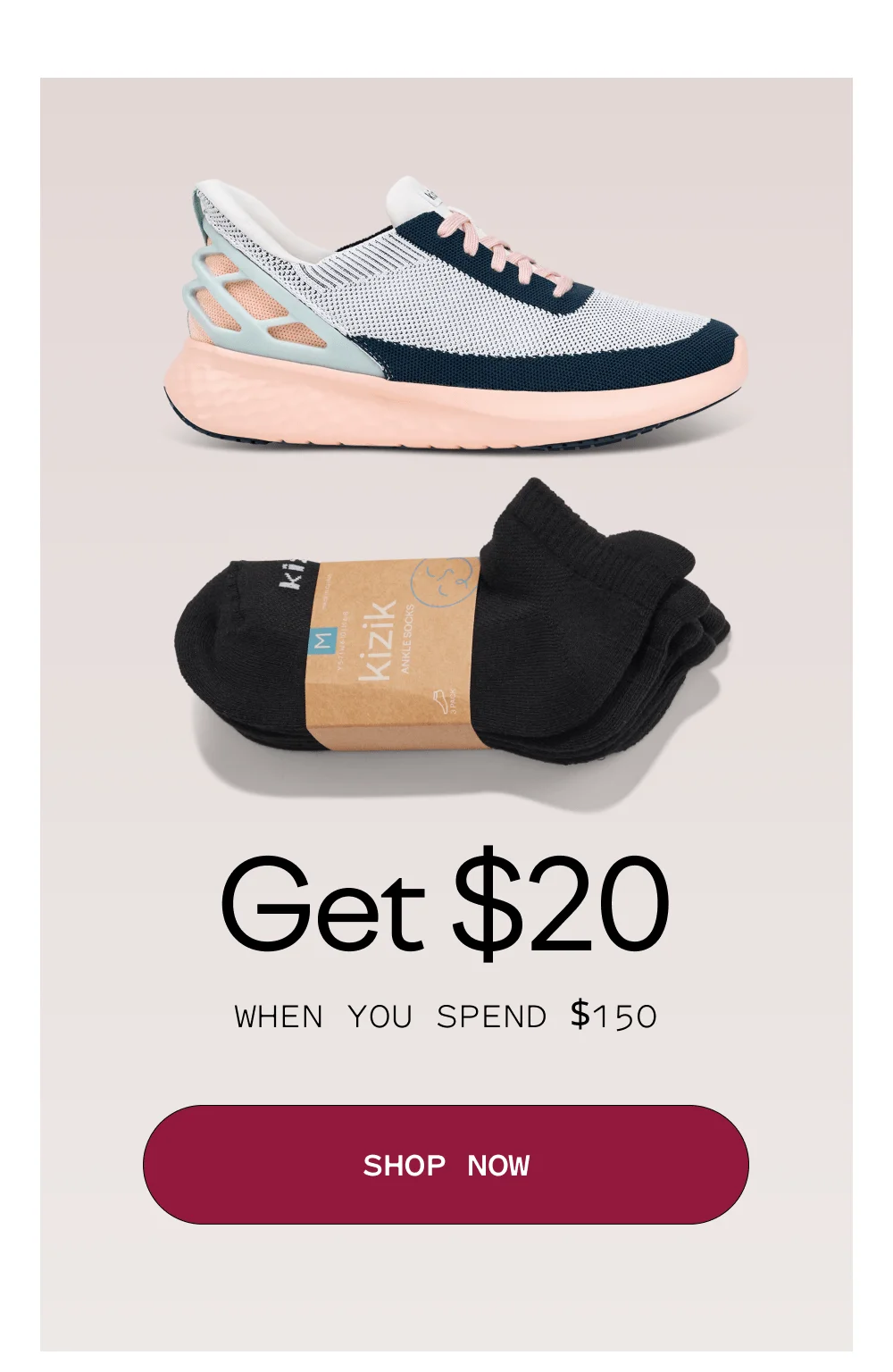 Get $20 when you spend $150