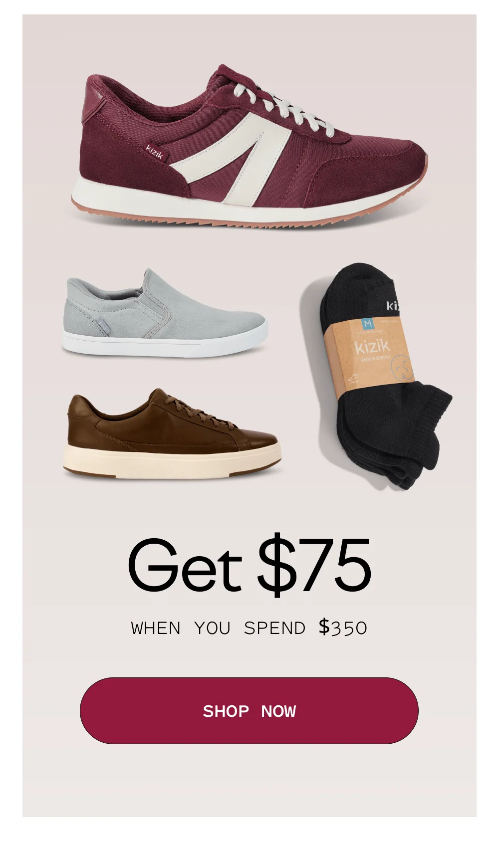 Get $75 when you spend $350