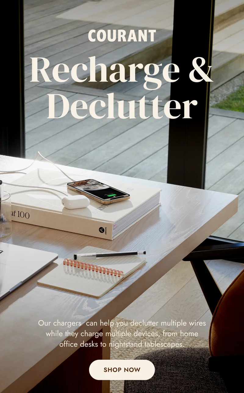 Our chargers can help you declutter multiple wires while they charge multiple devices, from home office desks to nightstand tablescapes. Shop Now