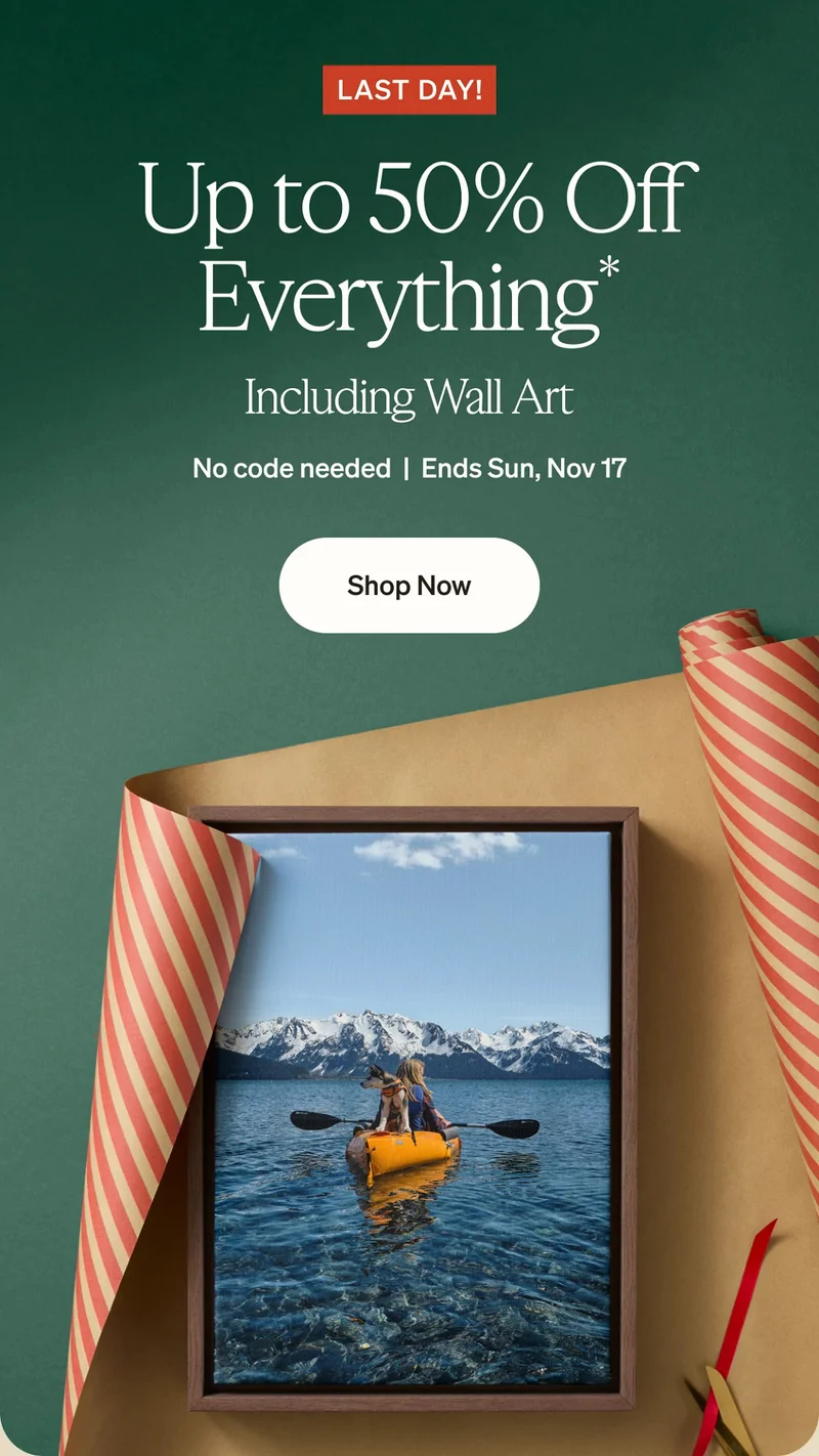 50% Off Cards + Up to 50% Off