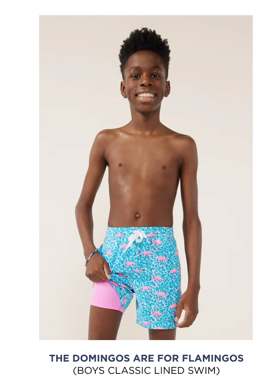 Boys Classic Lined Swm: The Domingos Are For Flamingos