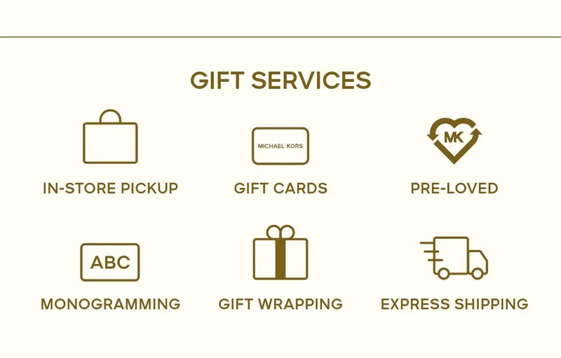 GIFT SERVICES IN-STORE PICKUP GIFT CARDS PRE-LOVED MONOGRAMMING GIFT WRAPPING EXPRESS SHIPPING