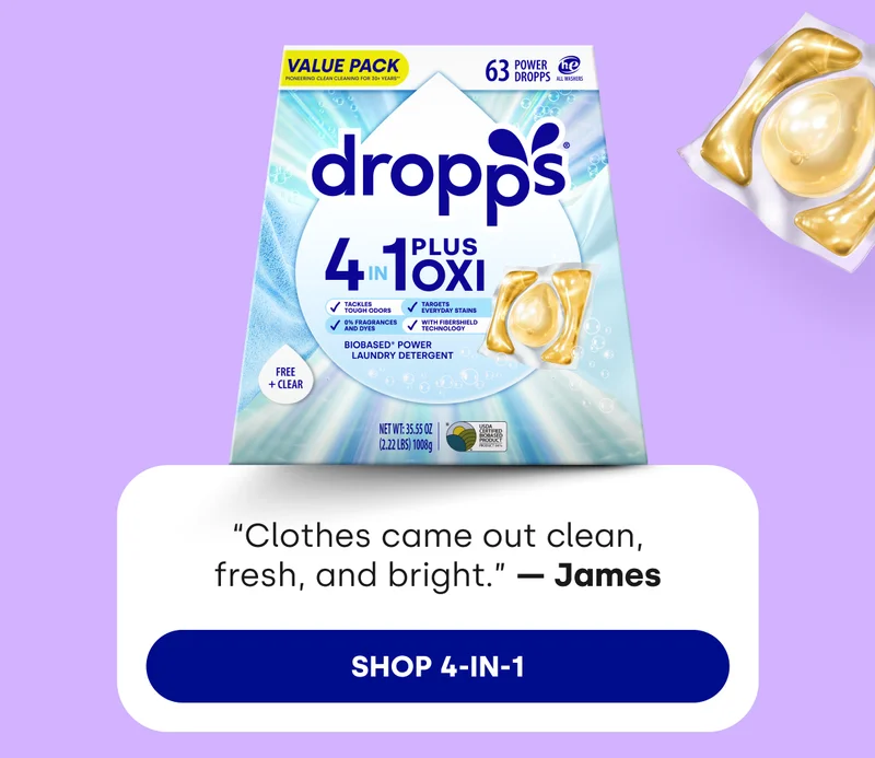 “Clothes came out clean, fresh, and bright.” — James  SHOP 4-IN-1