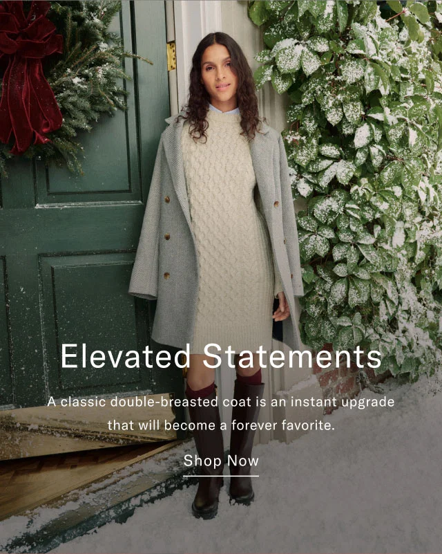 Elevated statements                                            A classic double-breasted coat is an instant upgrade that will become  a forever favorite.                                            Shop now