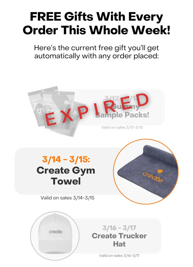Today's Free Gift – 3 Free Sample Packs