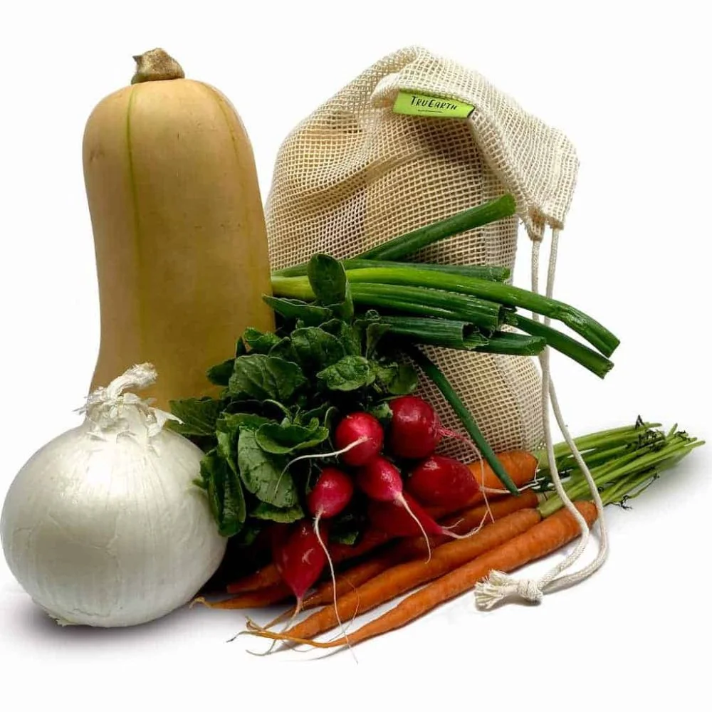 Image of Tru Earth Reusable Cotton Mesh Produce Bags - Set of 6