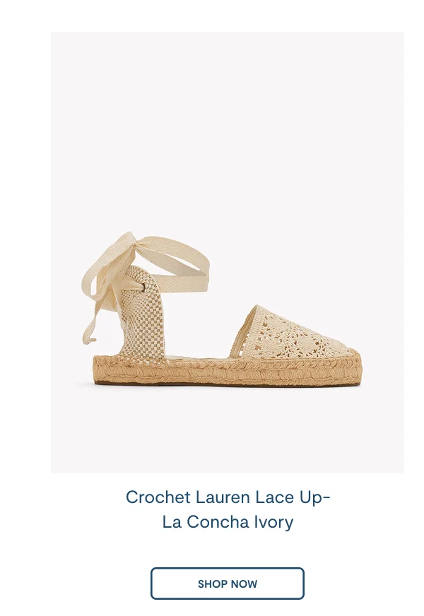 Crochet - Lauren Lace Up Espadrille