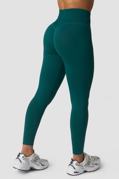 Image of Define Seamless V-Shape Tights Petrol Green
