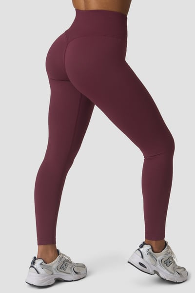Image of Define Seamless V-Shape Tights Maroon Red