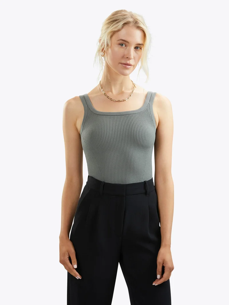 Image of Coreflex™ Tank | Sage Form-Fitting