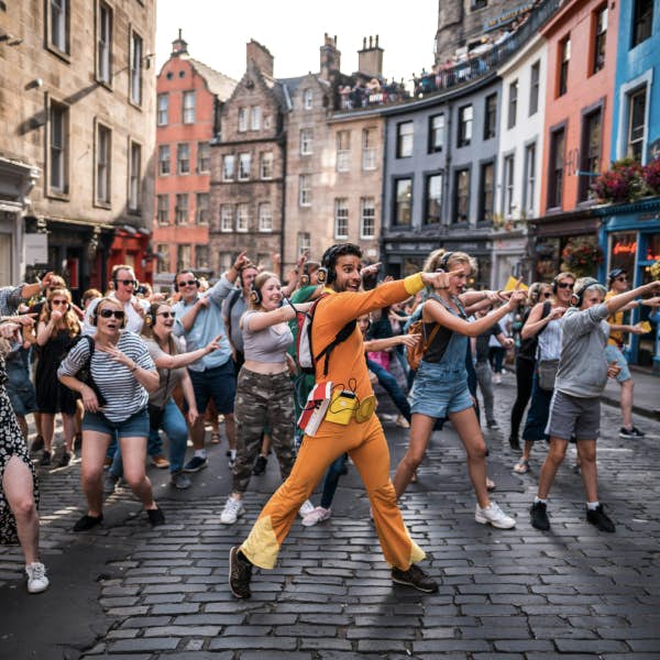 A street festival in Edinburgh
