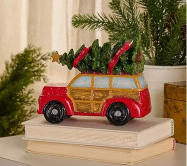 Station Wagon with Tree by Valerie