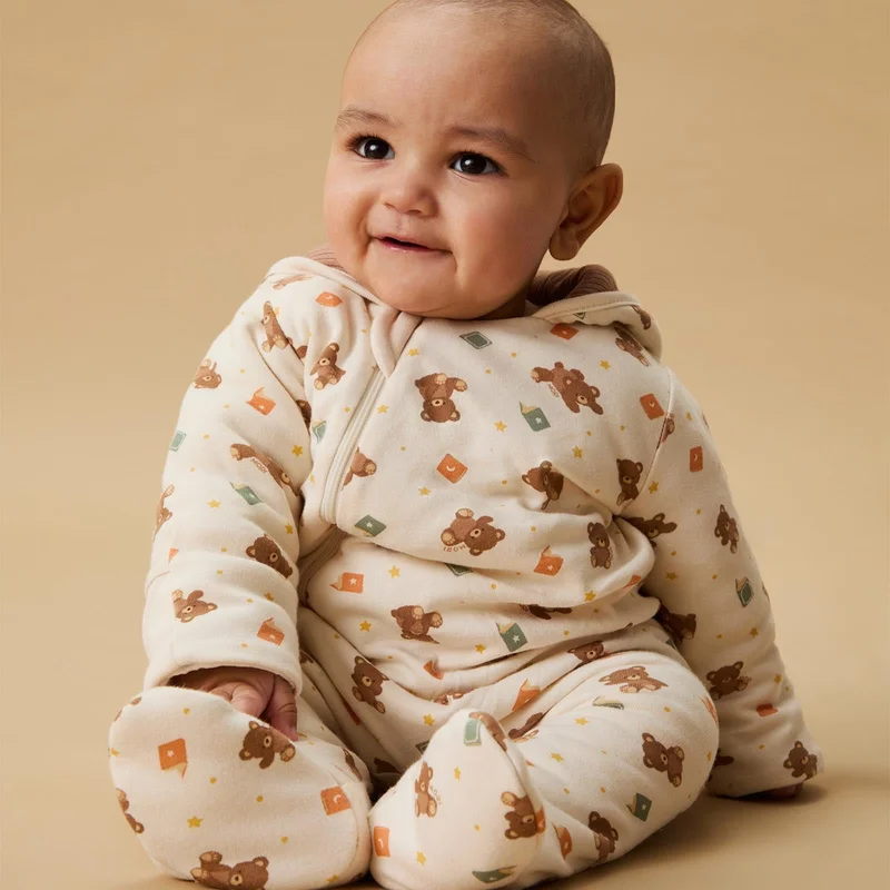 Image of Teddy Bear Print Pramsuit