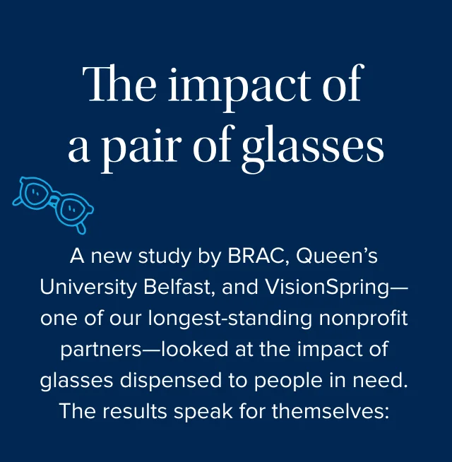 The impact of a pair of glasses